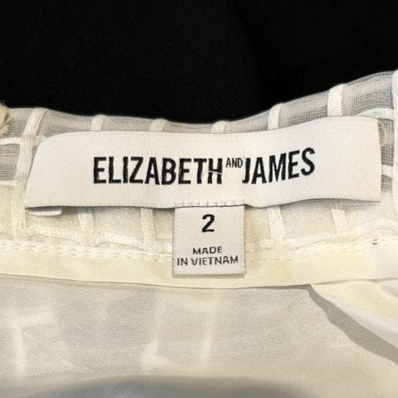 BNWOT ELIZABETH AND JAMES WHITE SHEER A-LINE SKIRT 2 - Picture 4 of 5